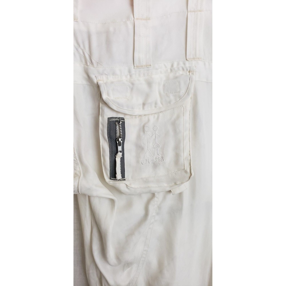 Johnny Was Pete & Greta Marika Cargo Pants Button Zipper Front White Y2K - Picture 11 of 13